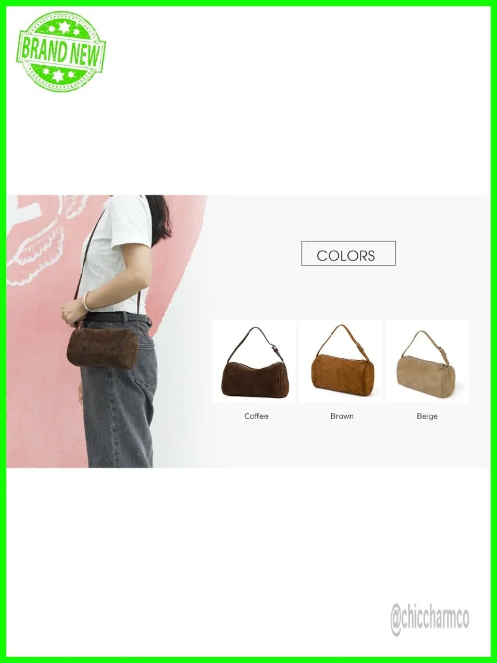 Premium Suede Leather Crossbody Hobo Bag with Adjustable Strap